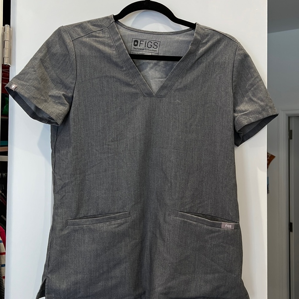 Figs Casma 3 Pocket Scrub Top - X-SMALL